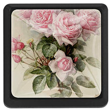Rosa 3 PCS Pomelli per Porta, Pomolo per Mobile, Pomelli per Mobili con Viti, Maniglia per Armadietto, Pomelli per Porta, Pomelli per Cassetti per Porta, Armadio, Cassetto e Credenza