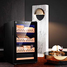 Cigar Humidor Dispositivo Di Raffreddamento Built-in Legno Di Cedro A Tre Strati Regolabile Temperatura Cigar Cabinet Idratante Governo In Grado Di Ospitare 400 Surface Acciaio Inossidabile Decorativo