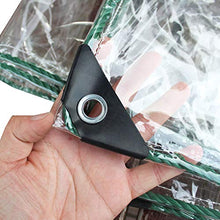PVC Telo di Copertura Impermeabile Trasparente,Telone di Protezione per Esterno,con Occhielli,Tessuto in Plastica per Tenda da Sole,Resistente,Antipioggia e Antipolvere,350g/? (2x2.4m/6.6x7.9ft)