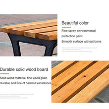 Outdoor furniture Panchina da Giardino panchina da terrazza, Panche in ghisa antiruggine per Interni ed Esterni, Sedile a doghe in Legno massello Rinforzato con Spessore 4 cm, può sopportare 500 kg