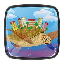 Flying turtle City house tree Pomelli per Porta Set di 4 Pomelli per Mobili Manopole per Cassetti Cucina Armadio Vetro