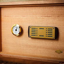 Minmin Cigar Box Idratante Gabinetto Legno di Cedro Fodera Grana del legno Parquet grande capacità alcoholized Cigar Box, 350x240x100mm accessori del sigaro (Size : 350x240x100mm)