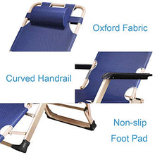 SHUAIIJUAN Sedia per il tempo libero domestico Blu pieghevole Prato Lounge Chairs Sdraio da spiaggia Sedia a sdraio da giardino reclinabile Sedia con Headrest- patio esterno, campeggio, spiaggia, lato