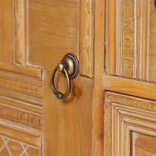 Comodino,Tavolino Laterale Tavolo da Comodino in Legno Massello Rustico in Legno Massello, Stoccaggio Multifunzione Stand Notturno da Camera da Letto Soggiorno Tavolo con Armadietto in Metallo