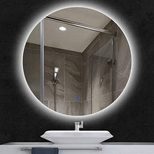 Specchio Specchio Illuminato a LED, Specchio da Bagno con Luce, retroilluminazione, Pulsante a sfioramento Hotel/Camera da Letto