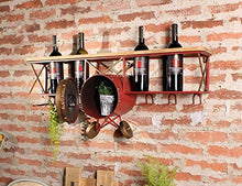 COLiJOL Portabottiglie da Vino a Parete e Porta Bicchiere da Vino, Mensola a Muro, Perfetto per Bar e Casa, 96 * 46,5 * 26,5 cm (Dimensioni: B),B