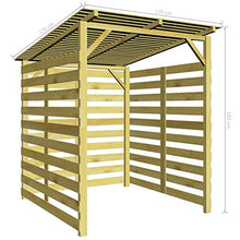 Festnight Capanno per Legna da Ardere in Pino Impregnato 170 x 170 x 180 cm