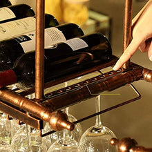 PZW Cremagliera Del Vino Semplice e Creativa/Portabicchieri Appesi per Vino Rosso/Portabicchieri Appesi in Vetro Rovesciato/Asta Principale Creativa/Portabicchieri Appesi per Portabottiglie,