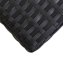 Tidyard Panchina Panca da Giardino in Polyrattan Nero e Legno,Panca Panchina da Esterno in Rattan,Panca Pancahina 2 Posti,Panca Panchina 3 Posti 80x40x40 cm/120x40x40 cm
