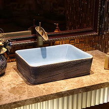 Lavabo Rettangolare da Bagno Retro Creative Jingdezhen Ceramic Hotel Lavabo Antiscivolo Lavandini Bagno