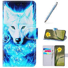 Pelle Portafoglio Cover Compatible with MOTO G7 Custodia Flip Libretto Animale Case Lupo,URFEDA PU Cuoio Chiusura Magnetica Case Cover Stile Vani di Carte Coper tura Custodia per MOTO G7 Plus