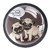 Cuccioli di Pug 4 PCS Pomelli per Porta, Pomolo per Mobile, Pomelli per Mobili con Viti, Maniglia per Armadietto, Pomelli per Porta, Pomelli per Cassetti per Porta, Armadio, Cassetto e Credenza