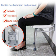 Sgabello da Doccia Parete Doccia Camera Pieghevole Sgabello Bagno Donna Incinta Doccia Sgabello Anziani Antiscivolo Doccia Sgabello Scarpe Cambio Sgabello (Color : Bianca, Size : 40 * 38 * 42cm)