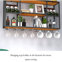 Porta bottiglie Titolare armadietto del vino bagagli stand ampi ripiani Capacità di memoria riposare for Bar Ferro battuto Hanging Restaurant Wine Rack parete della casa di Wine Cooler Cantina for vin