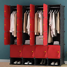 WCY Cassa del Guardaroba Portatile Fai da Te con Guida appesa per Vestiti ARMOIRE ARMOIRE Facile ASSEMBLAGGIO E SMONTAGGIO (2 Stili) Armadio Combinato (Dimensioni: 147x47x183cm) yqaae