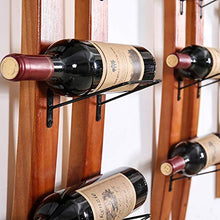 FAFZ Portavini Portabottiglie da Parete - Portabottiglie da Vino Portasciugamani, 5 Portabottiglie da Vino Mensola Portabottiglie da Parete in Legno Rustico