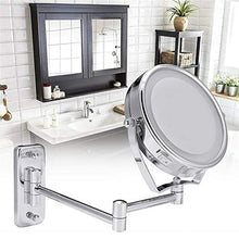 Specchio per Il Trucco Specchi Cosmetici per Trucco da Barba con Illuminazione A LED da 6"per Montaggio A Parete, Ingrandimento 7Xper Toeletta