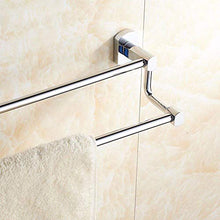 L-YINGZON Asciugamano Rack, cremagliera Mensole Bagno Scaffale Bagno Rack Appendiabiti Rame Rack Ispessito Doppia Bar Bagno Rack Bagno a Sospensione Allungato 50CM Portasciugamani Accessori Bagno
