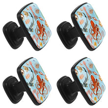 Fishes set or sea creature nautilus pompilius Pomelli per Porta Set di 4 Pomelli per Mobili Manopole per Cassetti Cucina Armadio Vetro
