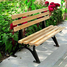 GaoF Panchina da Giardino da Giardino Panchina da Esterno, panchina da Esterno Resistente alle intemperie con Struttura in ghisa e Legno massello anticorrosivo con Schienale e braccioli, 2-4