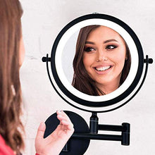 WZDD Specchio da Trucco da Parete, Specchio Ingranditore con Luce LED, Specchio da Bagno con Ingrandimento 5X Specchio Cosmetico Illuminato