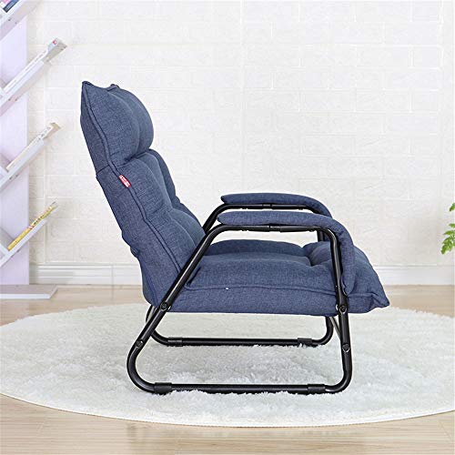 Divano pigro Tempo libero Balcone Poltrona da camera Soggiorno Bella poltrona da salotto Pieghevole pieghevole Divano pigro Interno ed esterno ( Colore : Blu , Dimensione : 52*50*72cm )