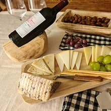Mimbre&Co Supporto in legno di teka per bottiglia di vino da 75 cl, portabottiglie in legno, accessori da tavolo