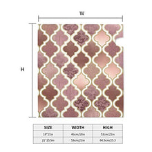 Rosegold rosa e rame marocchino piastrelle dal design unico per cassetta delle poste, copertura magnetica per giardino, giardino, cortile, dimensioni standard, 53 x 45 cm