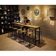 MMWYC Sgabello Cucina Sedia/Bar Stool/Alto Sgabello/Seat/Bar Sedia, Moderno Stile Industriale/Solido Gambe in Legno e Sedia di Ferro, for Counter/Cafe/Cucina/Colazione/Pub & Conserva