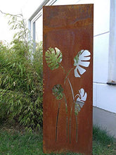 Zen Man - Parete di protezione da giardino in metallo arrugginito, 1 mm, 150 x 50 cm