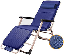 JFFFFWI Sedia Pieghevole Zero Gravity Sedia reclinabile Zero Gravity Soggiorno Balcone, Patio Giardino Sedie reclinabili da Spiaggia per Adulti, Sedie a Sdraio Pieghevoli per Esterni, Blu