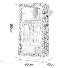 JJZXT Portatile Armadio Armadio Arte del Panno Armadio Bagagli Mobili Camera da Letto Cabina Armadio Tessuto Non Tessuto Pieghevole Camera da Letto del Bambino Locker