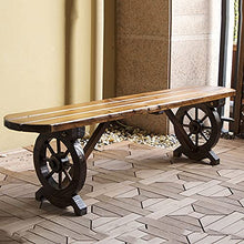 Creative LDF Panchina da Esterno Flower Stand Panca da Giardino in Legno Anticorrosivo per Esterni, Panchina da Balcone in Legno Massello da 140cm