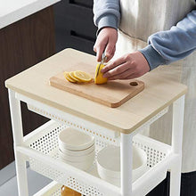 &ripiano di stoccaggio Scaffalature Multifunzione Home Soggiorno 3 strati Con Ruota Mobile Portabottiglie Cucina Verdura Portabibite Cestino Bianco Scaffale di finitura