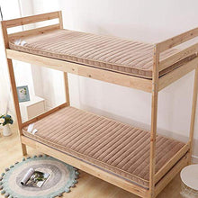Y-H Portable Sonno Materasso Topper锛孴hick Flanella coprimaterasso Premium Tappetino Giapponese Tatami Letto Durevole per Studente dormitorio, Home-Camel 90 x 190 cm (88,9 x 190,5 cm)