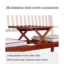 3 Posti di Legno Panchina da Giardino Panchina da Esterno,Tavolo E Sedia da Balcone Sollevabili Panchine da Terrazza,Panca Lounge da Interno Con Schienale E Braccioli,Per Portici Passaggi di Lavoro