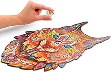 Tisi Puzzle in legno decorativo con lupo e farfalla, tigre, piccolo puzzle a forma di unicità, per adulti e adolescenti, la migliore collezione di giochi per la famiglia (Lynx)