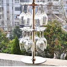 WZHZJ Portabicchieri Doppio Girevole Portabicchieri Girevole in Acciaio Inox Portabicchieri for Vino (Size : L)