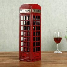 Semplicità Elegante Cabina Telefonica Creativa Retrò in Metallo Portabottiglie Casa Ristorante Desktop Bar Fotografia Oggetti Di Scena Artigianato Ferro Battuto Soggiorno Portico Ornamenti Vino Rosso
