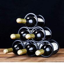 WEI-LUONG Wine Rack, 3 Strati impilabile Wine Rack - Classic Wine Rack - Adatto for Bar, armadi, dispensa, ECC - 6 Bottiglie, Metal Wine Rack