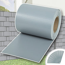 TecTake Rotolo Recinzione Altezza: 19cm PVC Antracite + Clip di Montaggio - Modelli Differenti - (70m | Grigio | No. 401876)