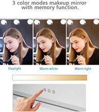 HFFFHA Specchio per Il Trucco con luci Specchio per Il Trucco di Hollywood più modalità di Colore Specchio cosmetico Specchio per Il Trucco Smart Touch Control