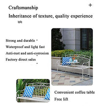 outdoor furniture Sedia da Giardino panchina da Giardino in Metallo per Esterni, Panca da Giardino sollevabile per Il Tempo Libero, Tavolo e sedie da Giardino con braccioli e Schienale