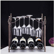 Porta Bottiglie E Vetro Cremagliera Del Vino Del Metallo Cremagliera Del Vino Creativa - Decorazioni Per La Casa, Può Contenere 4 Bottiglie Di Vino Rosso E 6 Bicchieri