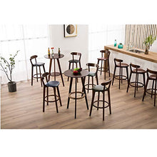 Sgabello da bar in pelle con schienale da 30 cm, sedie in legno (nero/grigio erba/giallo/grigio/grigio/bianco/scuro/marrone) 93 cm, adatto per salotti, bar, caffetterie