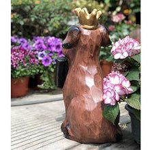 AYDQC SDHUA Resina Corona Cucciolo Scultura Retro Benvenuto Cane Ornamenti Animali Scuola Materna Prato Paesaggio Esterno Paesaggio Giardino Scultura