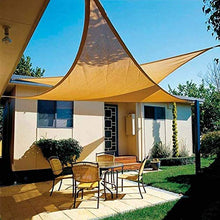 BAKAJI Vela Telo Parasole Tenda Triangolare Ombreggiante in HDPE 3x3x3 Mt Resistente Protezione UV 90% per Ombra Giardino Terrazzo con Aggancio Occhielli Beige (3 x 3 x 3 mt)