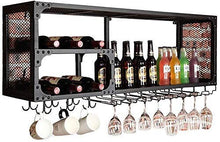 Mensola A Muro Retr貌 In Metallo Griglia Di Ferro A Soffitto Portabottiglie Per Vino Portabottiglie Da Vino Appesa Facile Da Installare Stoccaggio (Dimensioni: 120 Volte; 30 Volte; 45 Cm), 80 Volte; 3