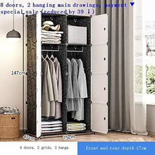 TWDYC Portable Armadio Guardaroba, Modular Storage organizzatore, di economia di Spazio Armadio, Deeper cubo con Hanging Asta