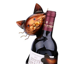 Tooarts Portabottiglie Per Vino Dal Design, Cat Pratica Decorazione Scultorea Casa Scaffale del Metallo Crafts Decorazione d'interni
